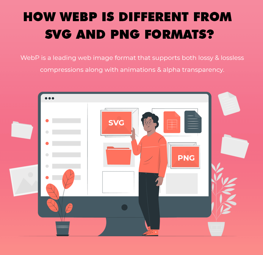 Difference between WebP PNG and SVG formats – Explained